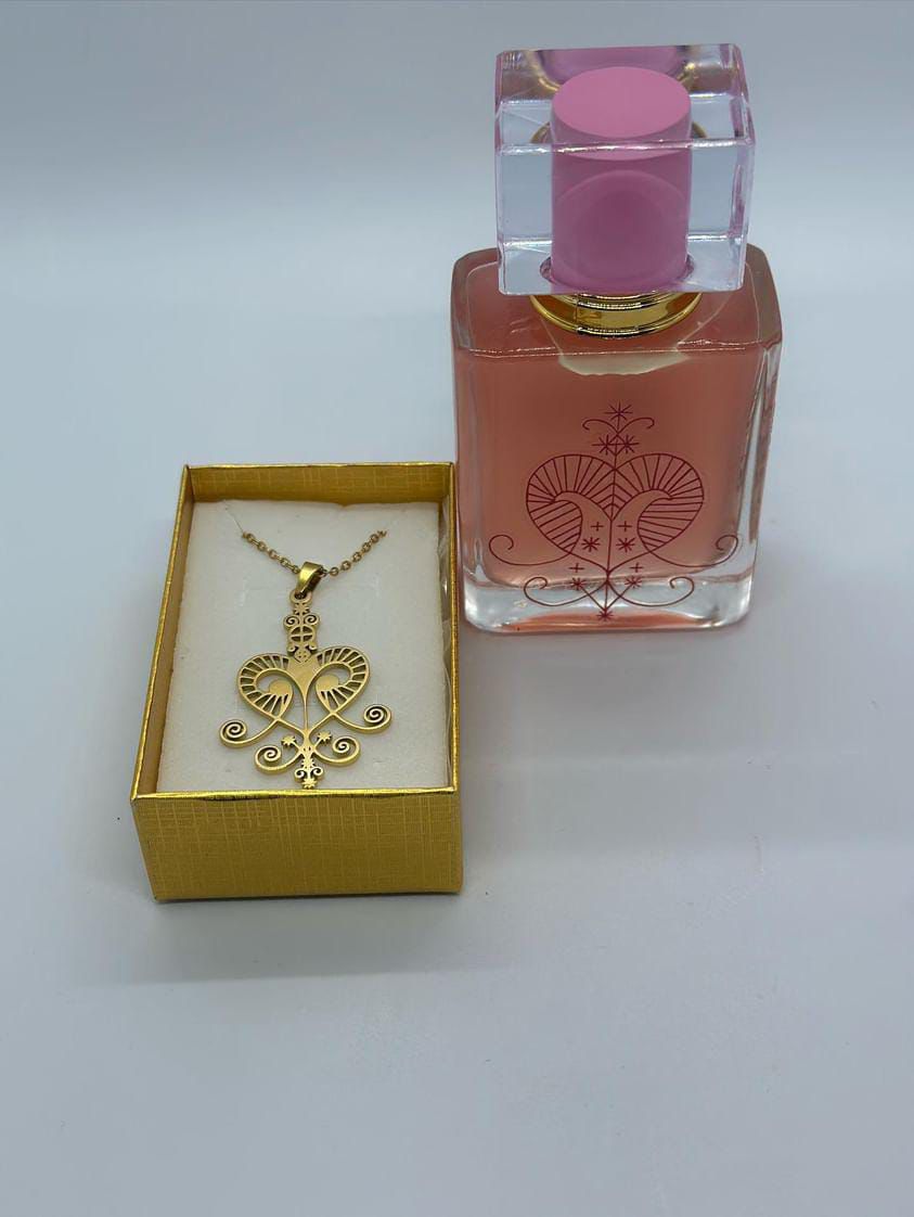 Chaine Vèvè Freda Ak Parfum Freda set